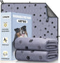 Fostanfly Non-Slip Washable Pee Pads for Dogs, 2 Pack 48''x60'' Extra Large Ultra-Absorbent and Leak-Proof Reusable Potty Training Pads for Dogs, Puppy and Cats of Add 8 Lanyards