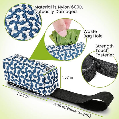 Dog Poop Bag Holder for Leash, 2 Pack Dog Poop Bag Dispenser, Sturdy and Guaranteed Leakproof Poop Bag Holders for Leashes, Dog Waste Bag Holder, Unscented, 2 Dispenser and 30 Bags By PobbY