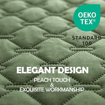 gogobunny 100% Double-Sided Waterproof Dog Bed Cover Pet Blanket Sofa Couch Furniture Protector for Puppy Large Dog Cat, Reversible (32x53 Inch (Pack of 1), Dark Green/Light Green)