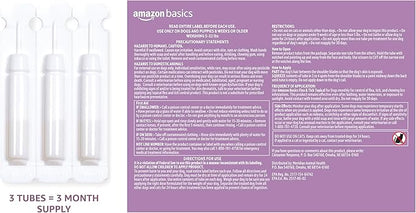 Amazon Basics Flea and Tick Topical Treatment for Large Dogs (45-88 pounds), 3 Count (Previously Solimo)