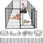 Dog Playpen 40 inch 10 Panels Indoor Dog Pen for Large/Medium/Small Dogs Heavy Duty Metal Dog Fence Outdoor for Yard, Puppy Playpen with Door Portable Pet Fence for RV Camping Yard