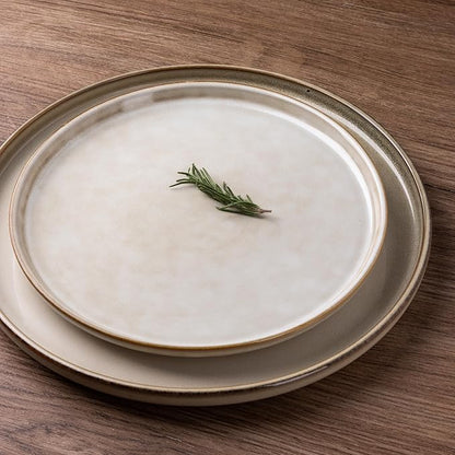 GBHOME Ceramic Dinnerware Sets for 12, 36 Pieces Stoneware Plates and Bowls Sets, Reactive Glaze Dishes -Scratch Resistant, Dishwasher&Microwave Safe