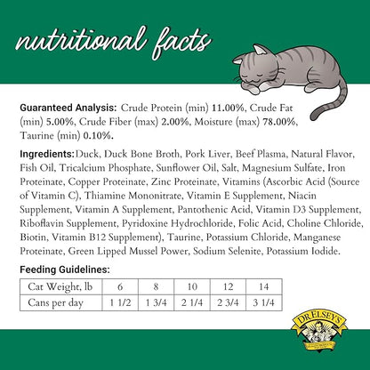 Dr. Elsey's cleanprotein Duck Recipe Wet Cat Food Case of 24, 2.75 oz Canned Food