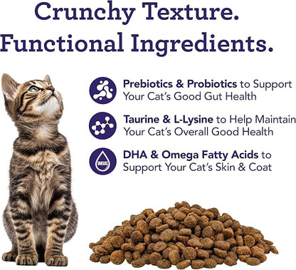 Get Naked Digestive Health Crunchy Cat Treats 2.5oz - Chicken Flavor, Grain-Free Cat Probiotics for Indoor Cats, Supports Healthy Digestion, Dental Health & Immunity, Made in The USA