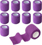 9 Pack 2" x 5 Yards Self Adhesive Bandage Wrap Self Stick Wrap for Ankle, Wrist, Finger, Sports, Breathable Cohesive Vet Tape for Pets (Purple)
