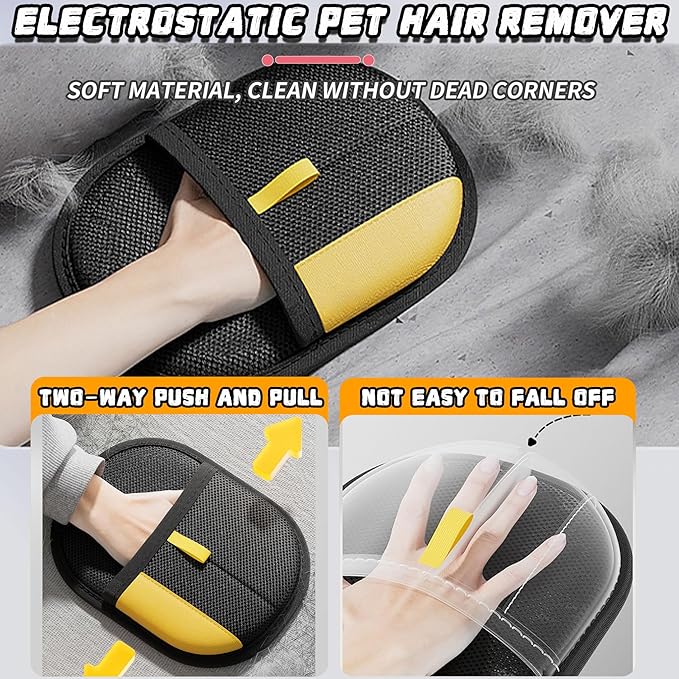 2025 New Pet Hair Removal Glove for Cats & Dogs, Pet Hair Remover Glove (2PCS)