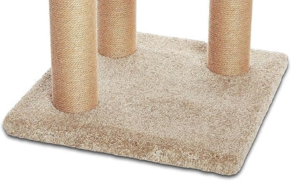 Amazon Basics Cat Tree - Indoor Cat & Kittens Multi-Level Climbing Activity Tower with Scratching Posts, Large (45.9"H) - Beige