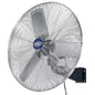 Global Industrial Deluxe Wall Mount Fan, 30" Diameter, Fixed and Oscillating Head, 3 Speed, 10,000 CFM at 1100 RPM, 1/2 HP, Tilting Head, For Indoor Use Only