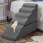 Dog Steps for High Beds 30-32" H - 6-Step Dog Stairs for Small Dogs, 33D Foam Pet Steps for High Bed with Non-Slip Bottom and Washable Cover, Dogs Ramp for Bed Indoor, Dark Grey