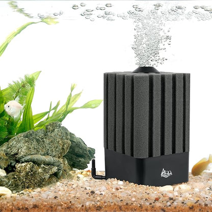 AQQA Aquarium Filter Fish Tank Sponge Filter Whisper Submersible Filters for Aquarium Foam Filter for Freshwater & Saltwater(Medium for 20-110 Gallon)