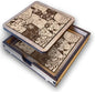 02 Staffordshire Terrier Dog Puzzle Wooden Coaster Set - Interlocking Jigsaw Drink Mats with Laser-Cut Design for Pet Lovers (Staffordshire Terrier Set of 2)