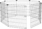 Amazon Basics Foldable Octagonal Metal Exercise Dog Playpen - Indoor/Ou, , Blacktdoor, No Door, Small (8 Panels, 24 x 30), Easy to assemble, store, and customize, 30" - Small, Black