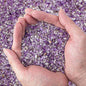 Amethyst Crushed Stone Natural Tumbled Healing Crystal Chips Bulk, 0.88 Lb Crushed Crystal Quartz Irregular Shaped for Decorative Fish Tank Vase Fillers Aquarium Gravel Rocks