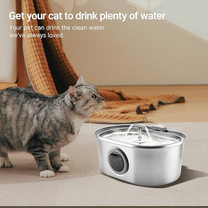 40 Pcs Cat Water Fountain Filters,20 Pack Cat Water Fountain Replacement Filters & 20 Pack Pre-Filter Sponges,Pet Fountain Filter Replacement for 3.2L/108oz Stainless Steel Fountain