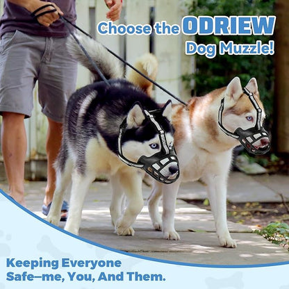 Dog Muzzle for Large Dogs, Breathable Basket Muzzles for Small, Medium and X-Large Aggressive Dog, Allows Panting Drinking, Suitable for Grooming Trimming Training (2, Blacks)