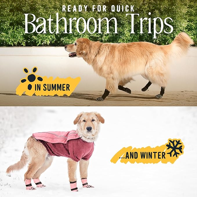 DOK TigerToes Premium Non-Slip Dog Socks for Hardwood Floors - Extra-Thick Grip That Works Even When Twisted - Prevents Licking, Slipping, and Great for Dog Paw Protection (Cool Caramel, X-Small)