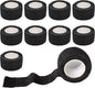 9 Pack 1" x 5 Yards Self Adhesive Bandage Wrap Self Stick Wrap for Ankle, Wrist, Finger, Sports, Breathable Cohesive Vet Tape for Pets (Black)