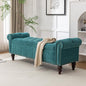 58’’ Storage Bench for Bedroom, Upholstered Button-Tufted Ottoman with Solid Wood Legs, Queen Size End of Bed Shoe Cabinet, Window Seat Foot Rest Stool for Entryway, Living Room (Teal)