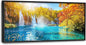 Extra Large Waterfall Lake Framed Wall Art for Living Room,Oversized Fall Autumn Tree Landscape Pictures Wall Decor,Nature Canvas Print Painting Modern Artwork Bedroom Office Bathroom 60L" x 30W"