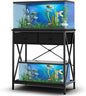 Fish Tank Stand 29 Gallon: Sturdy Aquarium Stand with Accessories Storage - Metal Fish Tank Table for 20-29 Gallon Reptile Breeder Turtle Terrarium - 30.7"x16.5" Weight Capacity 330 lbs