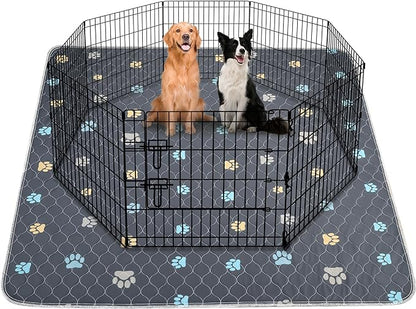 Aitmexcn Washable Puppy Dog Pee Pad, 100% Waterproof Whelping Training Mat for Puppy/Senior Dog, Fast Drying Reusable Puppy Pads for Indoor, Outdoor and Car Travel- 72'' x 72''- 1PC