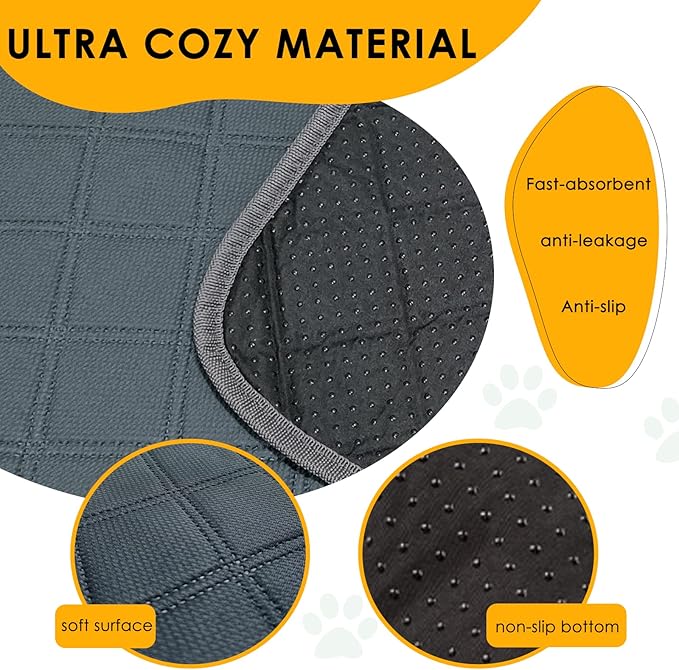 2 Pack Washable Guinea Pig Cage Liners for C&C 2x4 Habitat Guinea Pig Bedding Super Absorbent | Waterproof | Non Slip| Reusable Guinea Pig Pee Pads for Small Animals Cages - 57.1" x 27.6"