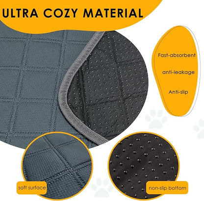 2 Pack Washable Guinea Pig Cage Liners for C&C 2x4 Habitat Guinea Pig Bedding Super Absorbent | Waterproof | Non Slip| Reusable Guinea Pig Pee Pads for Small Animals Cages - 57.1" x 27.6"