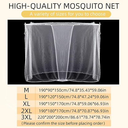 4 Corners Mosquito Net for Mosquiteros para Camas Bed Canopies Netting Bed Drapes Rectangular Mosquito Mesh for Camping Home Outdoor Travel (White,L75 X W59 X H67 Inch,Opening)