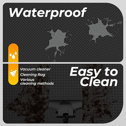 7.8 x 20 FT Garage Floor Mat, 2.8mm Thickness Diamond Plate Vinyl Garage Flooring Roll for Under Car, Large Size 156 SQFT for Large SUVs, MPV, Pickup Truck, Black