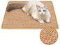 FUKUMARU Cat Scratcher Mat, 23.6 X 15.7 Inch Natural Sisal Cat Scratch Mats, Horizontal Cat Floor Scratching Pad Rug with Sticky Tapes, Protect Couch and Carpets