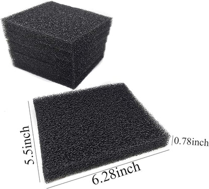 Aquarium Bio Fitler Media Sponge, 6.28 x 5.5 x 0.78 inch 6 Pcs Foam Filter Pad Inserts for ML350