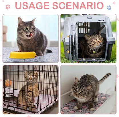 4 Pcs Waterproof Guinea Pig Blankets Washable Small Animal Fleece Bedding Absorbent Guinea Pig Cage Liners Reusable Pet Pee Pad Sleep Mat Pad Cover for Hamster Ferret (Cute Star Pattern, 24 x 16 Inch)