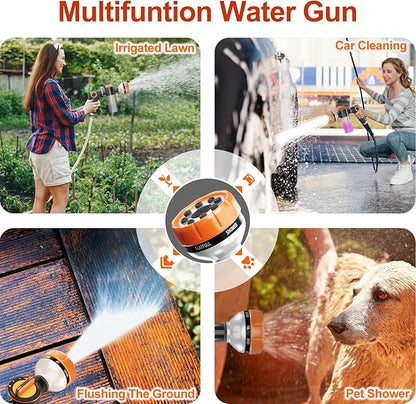 Dog Washing Hose Attachment, Pet Shower, Upgrade 8-in-1 Mode Dog Shower Attachment with 3.5oz 100cc Soap Dispenser, Replacement Hose Adapter for Pet Washing Irrigated Lawn Patio Car Cleaning