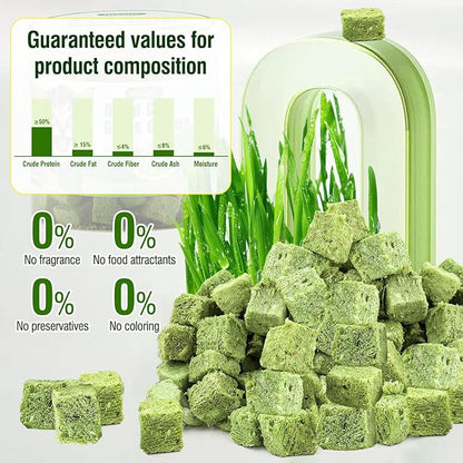 50g Cat Grass Teething Treat, Delicious Cat Grass Teething Snack Edible Cats Chew Toy for Teeth Cleaning and Hairball Removal