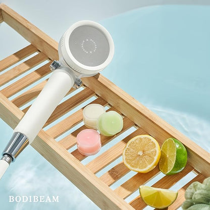 Filtered Handheld Shower Head with Vitamin C & Sediment Filter, High Pressure Water Flow, Water Saving, Reduces Chlorine for Dry Skin & Hair, On/Off Switch, Made in Korea, Spa-Like Shower- Pure White