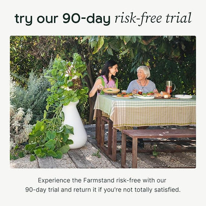 Farmstand Starter Kit + 30 Seedling Credits | Family Hydroponic Growing System Kit | Self-Watering Outdoor Vertical Garden Planter Tower | 5ft 5in | Made in USA