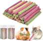 ERKOON Timothy Hay Sticks,Rabbit Chew Toys for Teeth Natural Molar Sticks Rabbits Treats for Bunnies, Chinchilla Guinea Pigs, Gerbil, Hamster (50 Pcs)