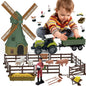 82PCS Farm Animals Toys Set Comes with Tractor Trailer, Windmill, Farmer, Fence - Playset for Kids Toddlers Boys Girls 5+ Years Old