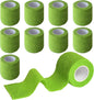 9 Pack 2" x 5 Yards Self Adhesive Bandage Wrap Self Stick Wrap for Ankle, Wrist, Finger, Sports, Breathable Cohesive Vet Tape for Pets (Grass Green)