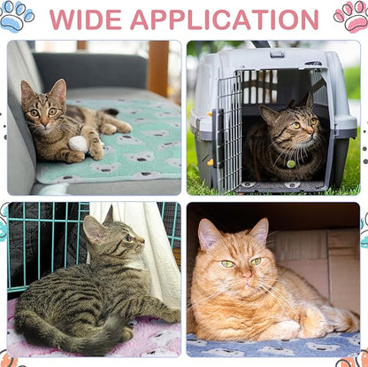 4 Pcs Waterproof Guinea Pig Blankets Washable Small Animal Fleece Bedding Absorbent Guinea Pig Cage Liners Reusable Pet Pee Pad Sleep Mat Pad Cover for Hamster Ferret (Bear Pattern,24 x 16 Inch)