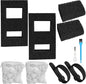 Filter Media Replacement Compatible with Fluval SPEC, EVO, Betta and Flex Desktop Aquarium, Includes 2 Carbon Filter Refills, 2 Foam Filter A1376, 2 Ceramic Rings and 2 Filter Cord