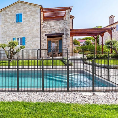 Dog Playpen 40 inch 10 Panels Indoor Dog Pen for Large/Medium/Small Dogs Heavy Duty Metal Dog Fence Outdoor for Yard, Puppy Playpen with Door Portable Pet Fence for RV Camping Yard