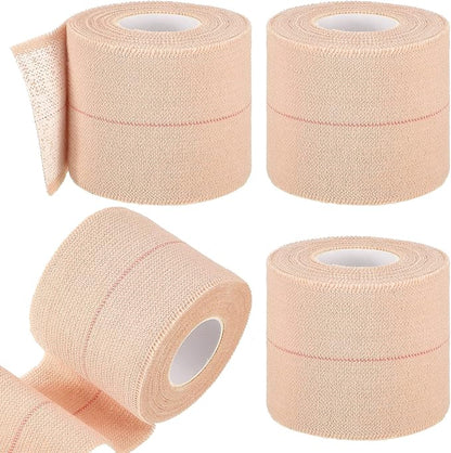 4 Rolls Elastic Tape Adhesive Elastic Tape Self Adhesive Bandage Wrap Flexible Stretch Bandages for Sports Ankle, Knee and Wrist Sprains Animal Pets, 2 Inch x 5 Yard