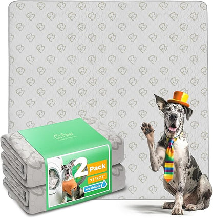 FXW Washable Pee Pads for Dogs, Puppy Pads with Super Absorbent, Specifically Designed for FXW Rollick/Homeplus 32/40/45inch 8 Panels Dog Playpen, 71" Square, Khaki, 2 Packs