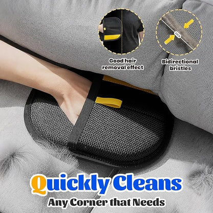 2Pcs Electrostatic Gloves Pet Hair Removal, Pet Hair Remover Glove, Washable Reusable Dogs Cats Hair Gloves for Furniture Bed Sheets Couch Clothes Carpet Car