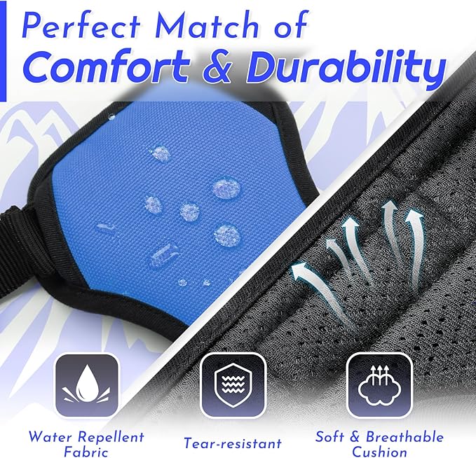 Eagloo Dog Harness for Large Dogs, No Pull Service Vest with Reflective Strips and Control Handle, Adjustable and Comfortable for Walking, No Choke Pet Harness with 2 Metal Rings, Blue, XL