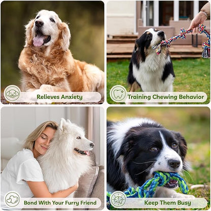 Dog Rope Toy for Large Dogs, 2 Pack Heavy Duty Dog Chew Toys for Aggressive Chewers, Indestructible Dog Toys for Super Chewer, Durable Tug of War Pet Toy for Medium to Large Breed Teeth Cleaning