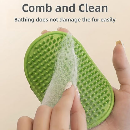 4-Pack Silicone Cat Brush Set, Pet Scratcher and Massager – Adjustable Pet Deshedding Brush, Bath Brush for Cats and Dogs, Suitable for Furniture Legs & Corners (4PCS (2 Yellow + 2 Green))