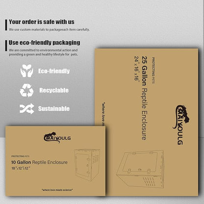 12x12x18 Reptile Enclosure – Acrylic Reptile Tank for Gecko, Snake, and Lizard – Compact PVC Terrarium for Small Pets