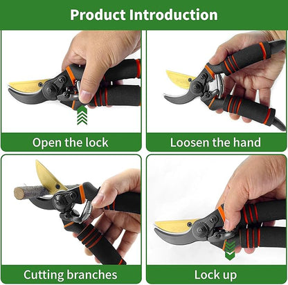 Gardening Tools – 42 Piece Premium Gardening Tool Set,Heavy Duty Hand Tools with Fashion Garden Tools Organizer Handbag,Rust-Proof Gardening Tool Kit, Ideal Gardening Gifts for All (Green/Grey)